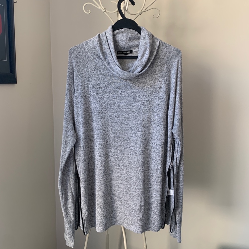 Rag & Bone Zipper Cowl Neck Sweater